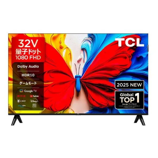 TCL フルハイビジョン 32型 液晶テレビ 32S51K 正規品 ティーシーエル チューナー内蔵 32V型 32インチ TV 壁掛け スマートテレビ youtube Wi-Fi対応 32S51K||||