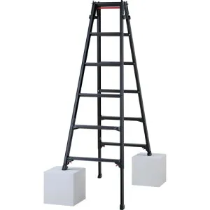 ハセガワ ハシゴ兼用伸縮脚立(ブラックレーベル)RYZB-18a(10911) RYZB18A 工事 照明用品 はしご 脚立 脚立(代引不可)【送料無料】