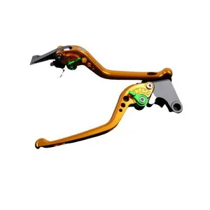 SPEEDRA アルミビレットアジャストレバーセット 3Dロング（レバー本体：ゴールド） アジャスター グリーン KA0404695-GN メーカー在庫あり SPEEDRA レバー