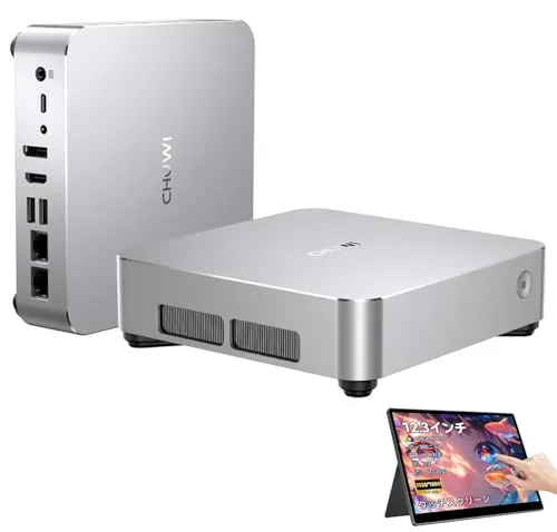 CHUWIミニPC AuBox AMD Ryzen 7 8745HS+タッチスクリーン12.3イン (8C/16T)最大4.9GHz mini pc DDR5 16GB 512GB SSD Windows 11 Pro Office 2024 搭載 Rad