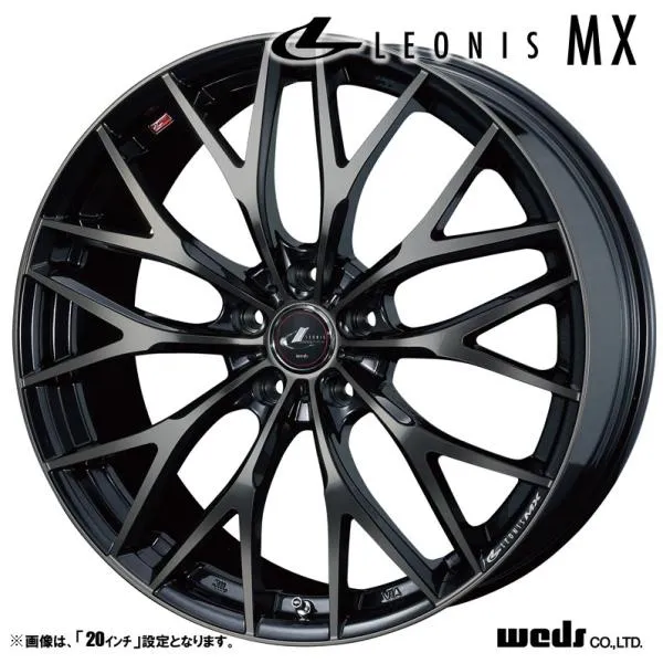 4本セット Weds ウェッズ LEONIS レオニス MX 16インチ リム幅6.5J インセット+53 5穴 PCD114.3 PBMC/TI(パールブラックミラーカット/チタントップ) 送料無料