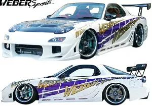 【M's】 マツダ FD3S RX-7 (1991.12-2003.4) WEBER Sports フルエアロ フルキット 3点 FRP セット ウェーバースポーツ キット エアロ パーツ 部品 外装 改造 社外品 カスタム ドレスアップ エクステリア エ