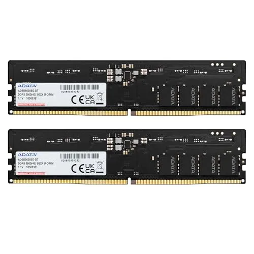 【エイデータ】 PCメモリ DDR5 5600MHz U-DIMM 8GBx2枚 AD5U56008G-DT-I