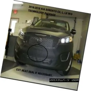 フルブラ ノーズブラ Lebra Front End Mask Cover Bra Fits KIA Sorento EX L, LX 2016-2018 W/O Tech PK Lebraフロントエンドマスクカバーブラ、KIA Sorento EX＆amp; L、LX 2016-2018 W / O Tech PK 【並行輸入品】