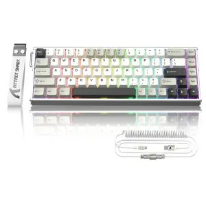 ATTACKSHARKX68MAXHEラピッドトリガーキーボードゲーミングキーボードフルアルミCNC高性能8000HzポーリングRT0.005mm調整超低遅延0.08msレイテンシー有線ホール効果60%レイアウト68キー磁気スイッチ