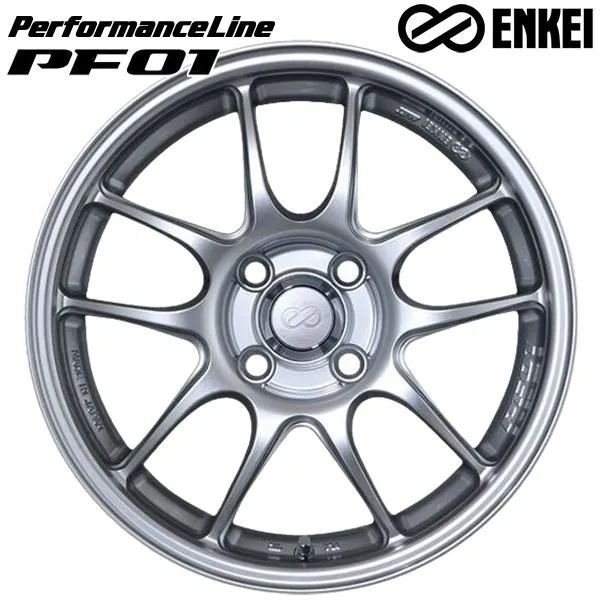 ENKEI エンケイ パフォーマンスライン PF01 17インチ 6.5J 4H100 +48 スパークルシルバー アルミホイール単品 1本 4本以上送料無料