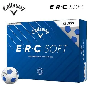【2025モデル】キャロウェイ E・R・C SOFT TRUVIS ゴルフボール 1ダース(12個入り) ホワイト/ブルー 日本正規品 E・R・C ソフト トラヴィス Callaway 25