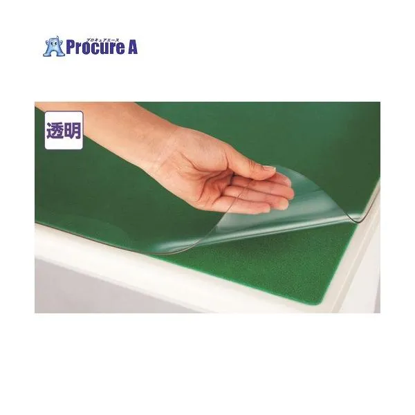 NAIKI デスクマット ダブルタイプ(下敷グリーン) 透明 1510×745 ■▼117-2752 CR111D-GR 1枚