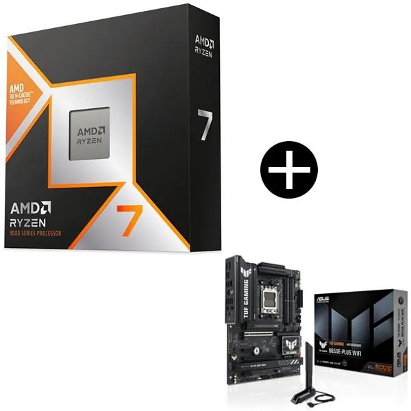 AMD Ryzen 7 9800X3D CPU + ASUS TUF GAMING B650E-PLUS WIFI マザーボード セット