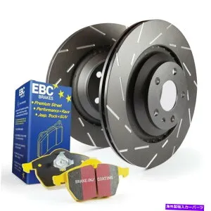 brake disc rotor 93-97ディフェンダー用のEBC YellowStuffブレーキパッドとスロットローター[フロント] EBC YellowStuff Brake Pads & Slotted Rotors for 93-97 Defender [Front]【並行輸入品】