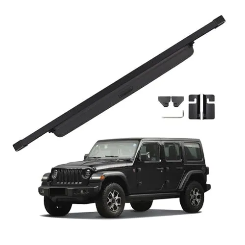 ラゲッジ収納 に適合するラングラー JL 4ドア/ハードトップ 2018-2023 (2.0T 4XE & ソフトトップには対応していません) トランクカーゴカバー ラゲッジシェード トノカバー ロールシェード(Canvas)