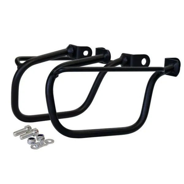 LONGRIDE W800 ツーリング用バッグ CLICIK-ONサドルバッグ用ブラケット 左右セット（サテンブラック/つや消し） ロングライド