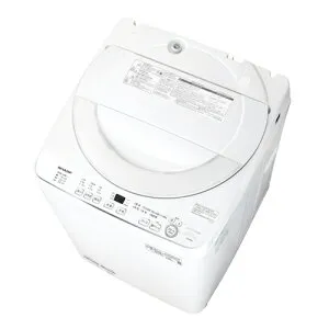 【長期保証付】シャープ(SHARP) ES-GE6K-W ホワイト系 全自動洗濯機 穴なし槽 洗濯6kg