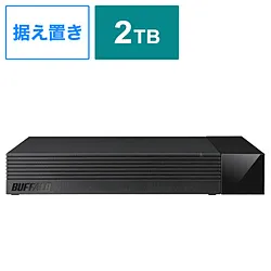 BUFFALO(バッファロー） HDV-CCD2U3BA 外付けHDD USB-A接続 テレビ・レコーダー録画用(Chrome/Mac/Windows11対応) ブラック ［2TB /据え置き型］