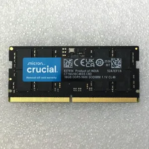 【新品】Crucial (CT16G56C46S5_bulk) 262pin DDR5-5600 16GB x1 バルク品 [ノートPC用 /PC5-44800 ]