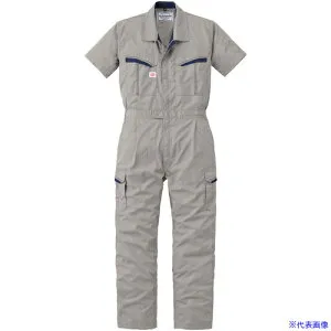■AUTO－BI SS(春夏)モデル 半袖つなぎ服8901－008シルバーグレー－M 8901008M(1371228)[送料別途お見積り][法人限定][掲外取寄]