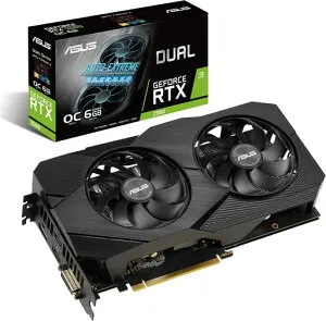 ASUSDualGeForceRTXTM2060グラフィクスボードOC/6G/DDR6/2.5slot(DUAL-RTX2060-O6G-EVO)