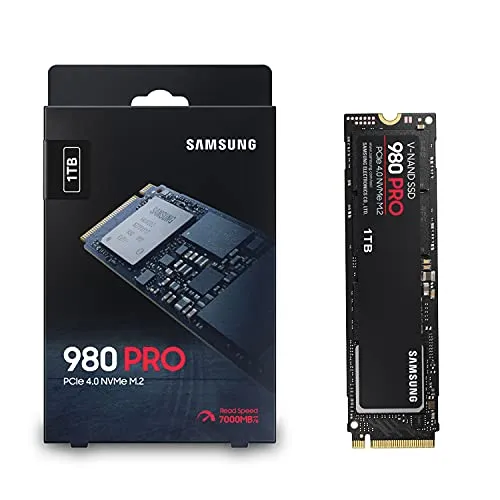 Samsung 980 PRO 1TB PCIe SSD - 7,000 MB/s 4.0 x 4 M.2 NVMe Gen4 内蔵ゲームソリッドステートドライブ V-NANDテクノロジー ノートパソコン デスクトップ クリプトチアマイニング用