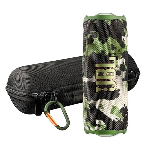 JBL FLIP 7 (Squad) 防水ポータブルスピーカーバンドル X-Haloハードケース付き(ブラック)