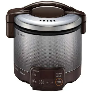 【エントリーで最大全額ポイント還元｜5/6まで】 リンナイ｜Rinnai RR-030VQT-DB_LP ガス炊飯器 ダークブラウン [3合 /プロパンガス][RR030VQTDB]【rb_cooking_cpn】