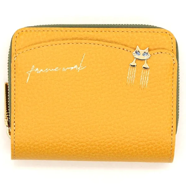 [マルイ]フレームワークキトンファスナー付き2つ折り財布/フレームワーク（FRAMeWORK） マスタード