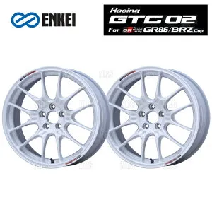 ENKEI エンケイ GTC02 For GR86/BRZ Cup (ホワイト/フロントフェイス) 7.5J x 17インチ +44 PCD100 5穴 2本セット (GTC02CUP-D001-WH-2S