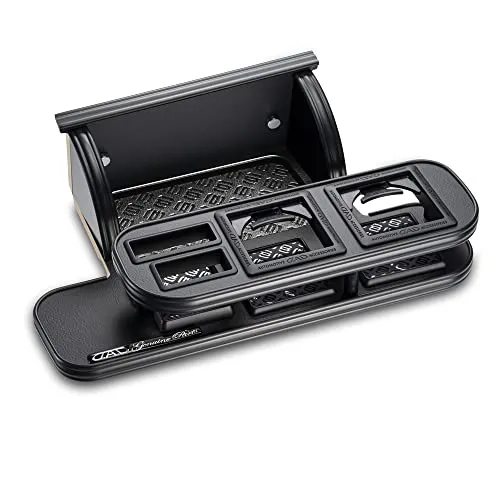 L350/360 タント (Tanto) / タントカスタム (Tanto CUSTOM) [D.A.D フロントテーブル マットブラック/トレーデザイン:リーフ/カラー:レザーブラック] スクエア DAD ギャルソン GARSON DV300-14