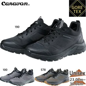 3E 幅広 ワイド キャラバン メンズ レディース C1_DL LOW スニーカー 靴 シューズ トレッキング アウトドア ローカット ゴアテックス 防水 ブラック 黒 グレー カーキ 灰色 送料無料 Caravan 0010121