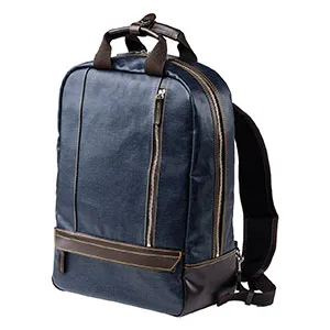 200-BAG165NV 岡山デニム ビジネスリュック ネイビー A4収納 豊岡 日本製 国産 メンズ リュック 日本製バッグ