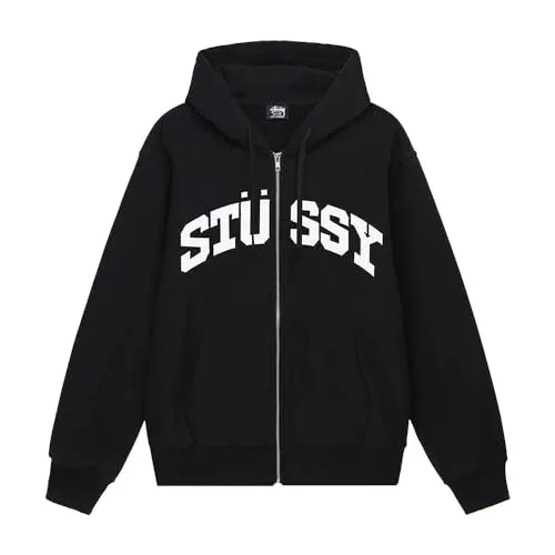 [ステューシー] ジップアップパーカー BLOCK SPORT ZIP HOODIE 2COLORS [並行輸入] (M, ブラック)