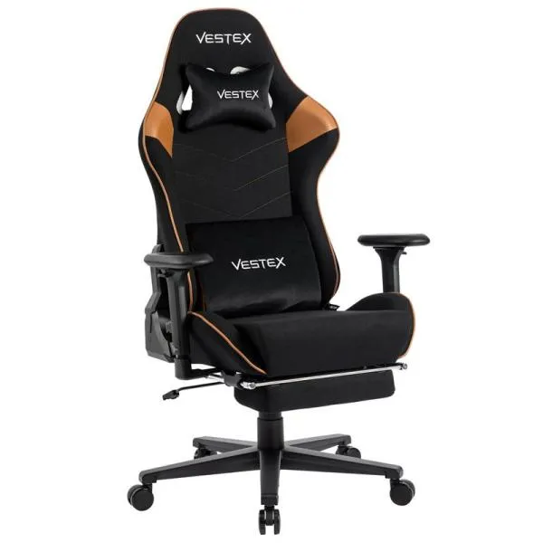 VESTEX(ベステックス) ゲーミングチェア S2シリーズ メッシュファブリックモデル フットレストあり(ブラウン) VES-S2FTBR 返品種別A