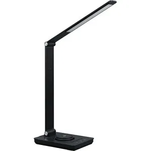 GENTOS ルミサス LEDデスクライト 広範囲照射 高演色(Ra97)&フリッカーレス 15W無線給電規格Qi2対応 ブラック DK-R116BK