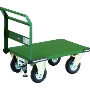 鋼鉄製運搬車 900X600 プレス製空気入タイヤ Lストッパー付 PH-2-ARSS