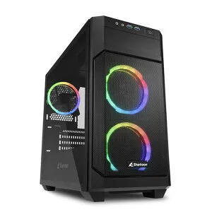 Sharkoon ケース SHA-V1000 RGB 黒 M-ATX【キャンセル不可・北海道沖縄離島配送不可】-お取り寄せ品- 4044951035052-ds