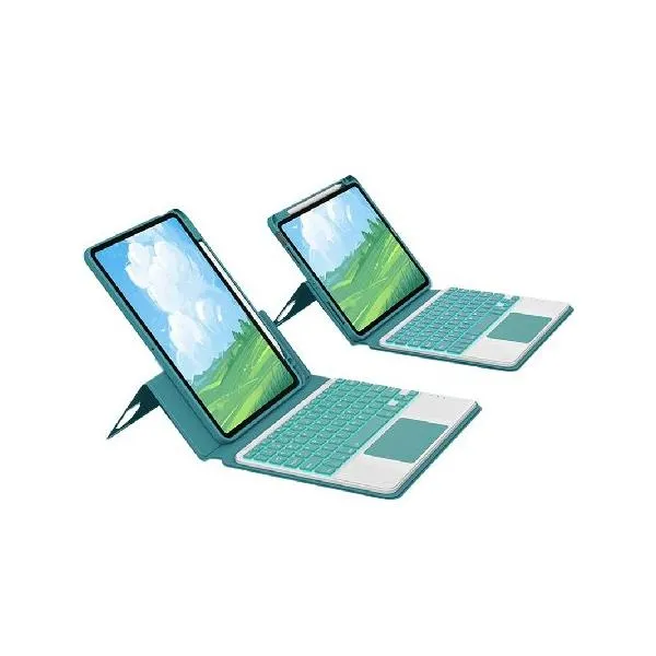 QYiiD Keyboard Case for iPad Air 13-inch (M2, 2024) ＆ iPad Pro 12.9 (6th/5th/4th/3rd Gen), Detachable Transparent Back Vertical Stand Cover _並行輸入