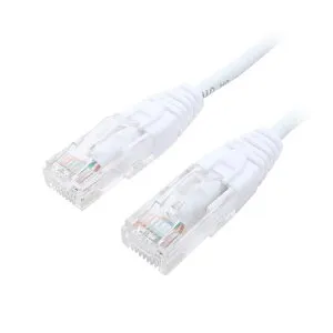 クリスマス スマホ pc パソコン パーツ 部品 LAN スタンド 情報 マウス スマートフォン OA機器 周辺 スマホ デジタル関連 | 5個セット MCO 抜きやすいLAN CAT.6A ホワイト 5m C6A-N050WHX5