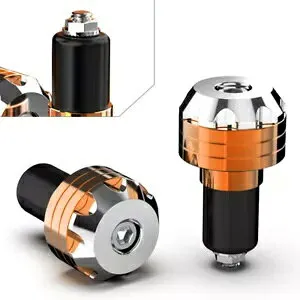ペアスクーターアルミハンドルハンドルバーグリップバーエンドキャッププラグスライダーオレンジ Pair Scooter Aluminum Handle Handlebar Grips Bar End Cap Plugs Slider orange 【並行輸入品】