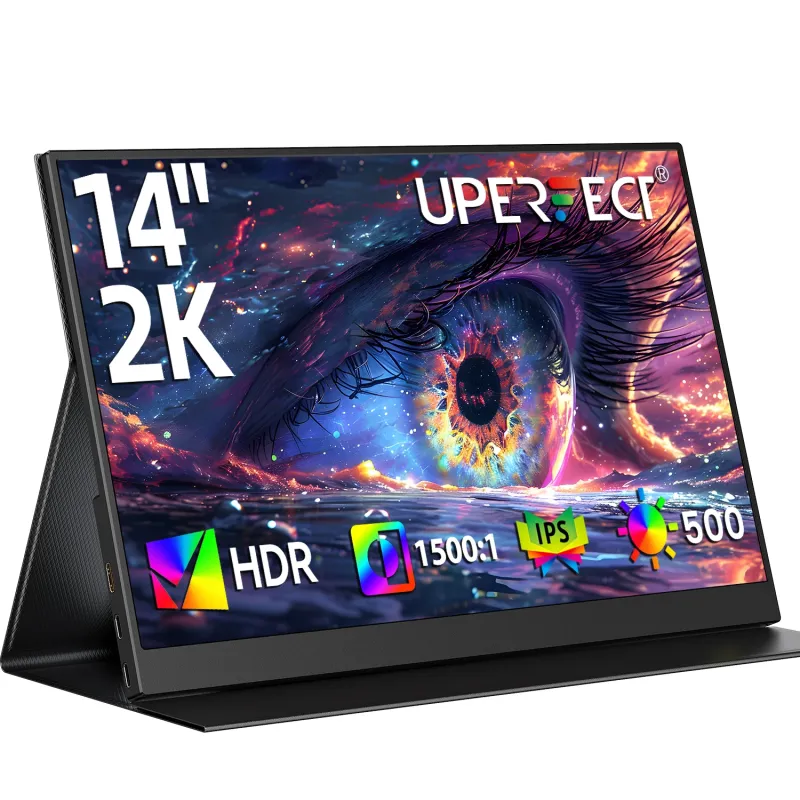【セール中】UPERFECT 2K 14インチ ポータブルゲーミングモニター IPS 超薄型トラベルスクリーン 2160*1440P ノートパソコン、PC、スマホ、Mac用セカンド外部ディスプレイ