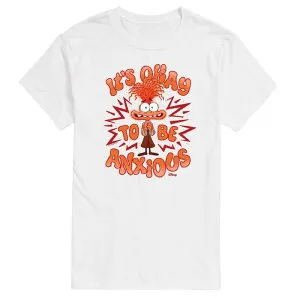 ディズニー ピクサー メンズ トップス Tシャツ グラフィック Disney / Pixar ’ s Inside Out 2 Men's Its Okay To Be Anxious Graphic Tee White ホワイト