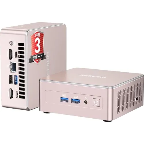 GEEKOM A5 ミニpc AMD Ryzen 5 7430U搭載 【3300U/4300Uより性能が3倍向上】128GB RAM+10TB SSD（最大拡張可能）全金属筐体 高性能 ミニパソコン IceBlast冷却システム 効率放熱 低騒音 8K@6