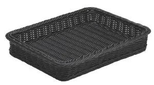 樹脂製太渕ディスプレイかご 黒 中 91-024B 【かご バスケット】【製菓用品 製パン用品】【販売トレー バスケット POP】【業務用】