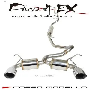 【車検対応】ロッソモデロ DUALIST EX マフラータントカスタム LA600Sシフォンカスタム LA600F ターボ 2WDタントカスタム マフラー ターボ専用ムーヴ X ムーヴカスタムRS ターボ 2WD LA150Sオーバルテ