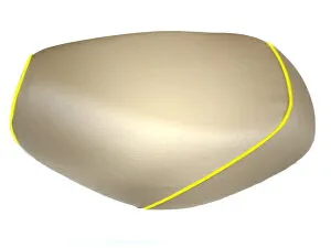 外装 シートカバー 張替 エストレヤWシートタイプ ベージュ/黄色パイピング GH4008KC330P100 4573317980489取寄品