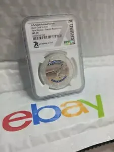 2021 COOK ISl $5 ニューメキシコ 米国。ステート アニマル シリーズ 1 オンス NGC MS 70 ロード ランナー