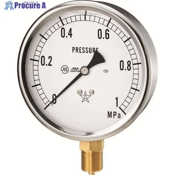 右下 グリセリン入圧力計 圧力レンジ0～0.4MPa 接続部サイズG3/8B ▼137-5005 GLT-41-0.4MPA 1個