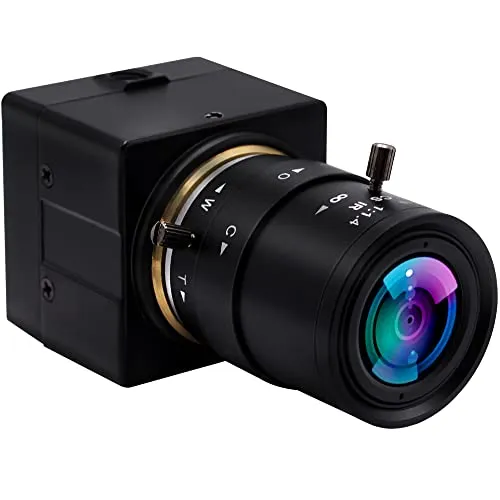 ALPCAM 8MP USBカメラ、2.8-12mmバリフォーカルレンズ付きマニュアルフォーカスウェブカメラ、UHD 3264×2448、IMX179センサー、OPENCV、Windows/Linux/Android/Raspberry Pi、マシンビジョ