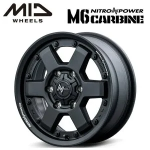 【送料無料・代引き可】【ホイール4本】マルカサービス MID NITROPOWER M6 CARBINE M6 カービン 16インチ 6.5J インセット48 6穴 P.C.D. 139.7 ガンブラック NV350キャラバン