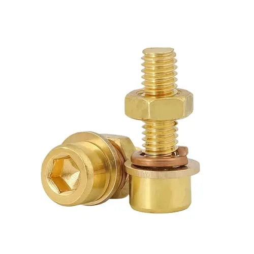 純銅 M3 M4 M5 M6 M8 M10 M12 六角六角穴付きキャップボルトネジワッシャーナットセット(M8x35mm 5sets)