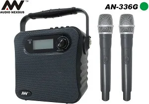 【在庫一掃セール】録音機能付き バッテリー内蔵ポータブルワイヤレススピーカー＆ハンドマイク2本セット 出力30W AUDIO NEXSUS AN-336GL (周波数B41＆B42)