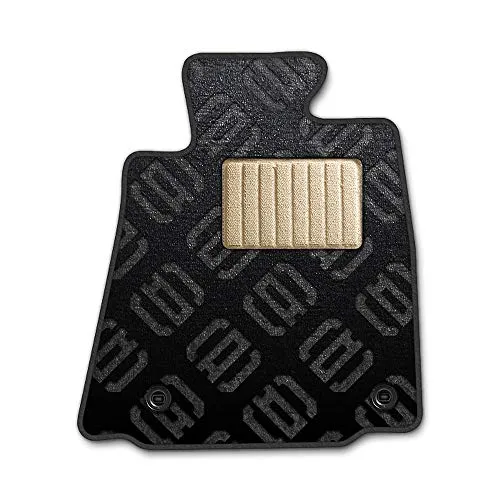 DAD ギャルソン D.A.D エグゼクティブ フロアマット SUZUKI (スズキ) ALTO Lapin/Chocolat アルト・ラパン/アルト・ラパン・ショコラ(25/6～) 型式: HE33S 1台分 GARSON モノグラムデザインブラック/オ